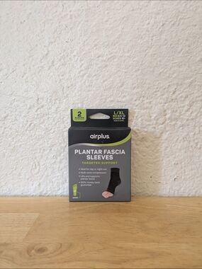 Airplus Plantar Fascia Sleeves L/XL - Black (2 Pack)